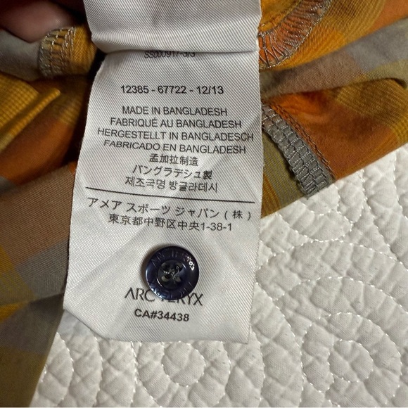 Arc'teryx Orange and Yellow Casual Button Down Shirt Cotton blend - Picture 11 of 11